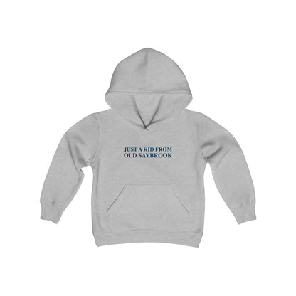 Just a kid from Old Saybrook Youth Heavy Blend Hooded Sweatshirt