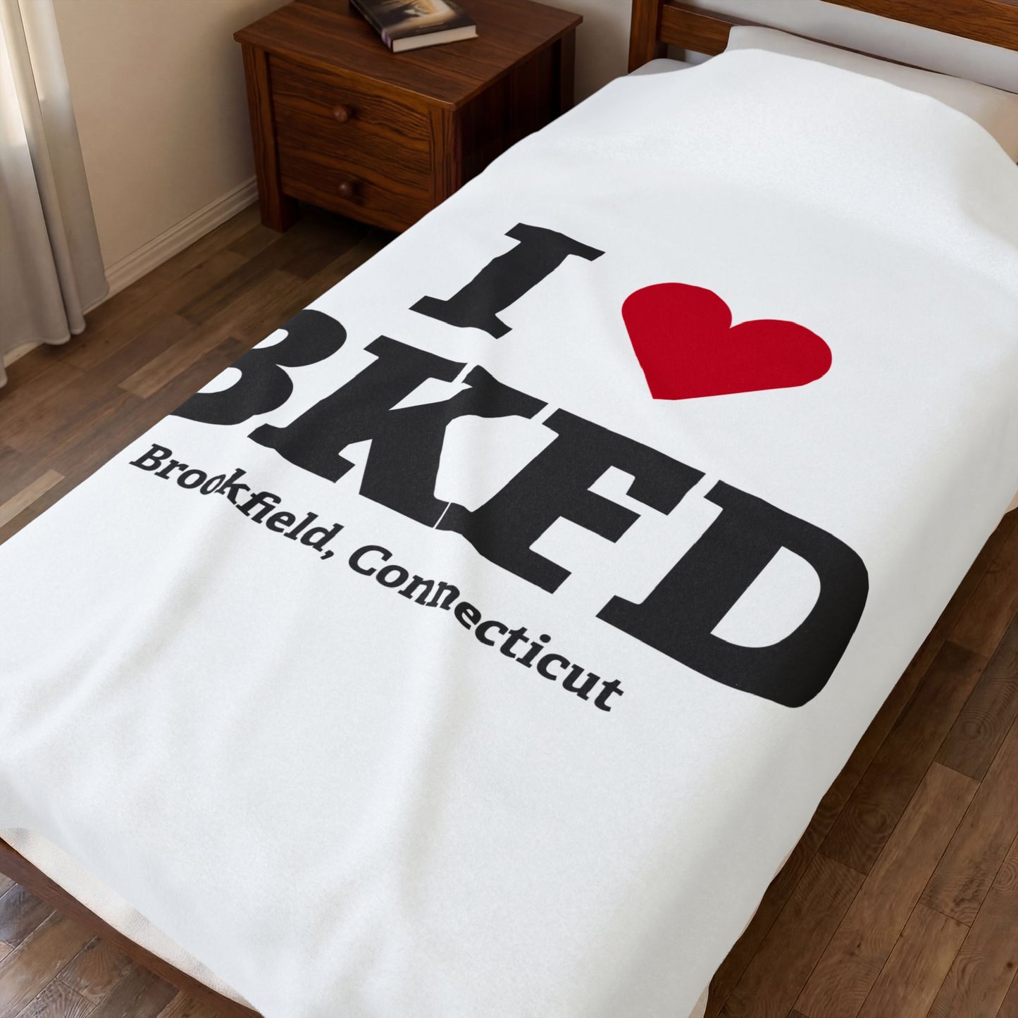 I Heart BKFD Velveteen Plush Blanket