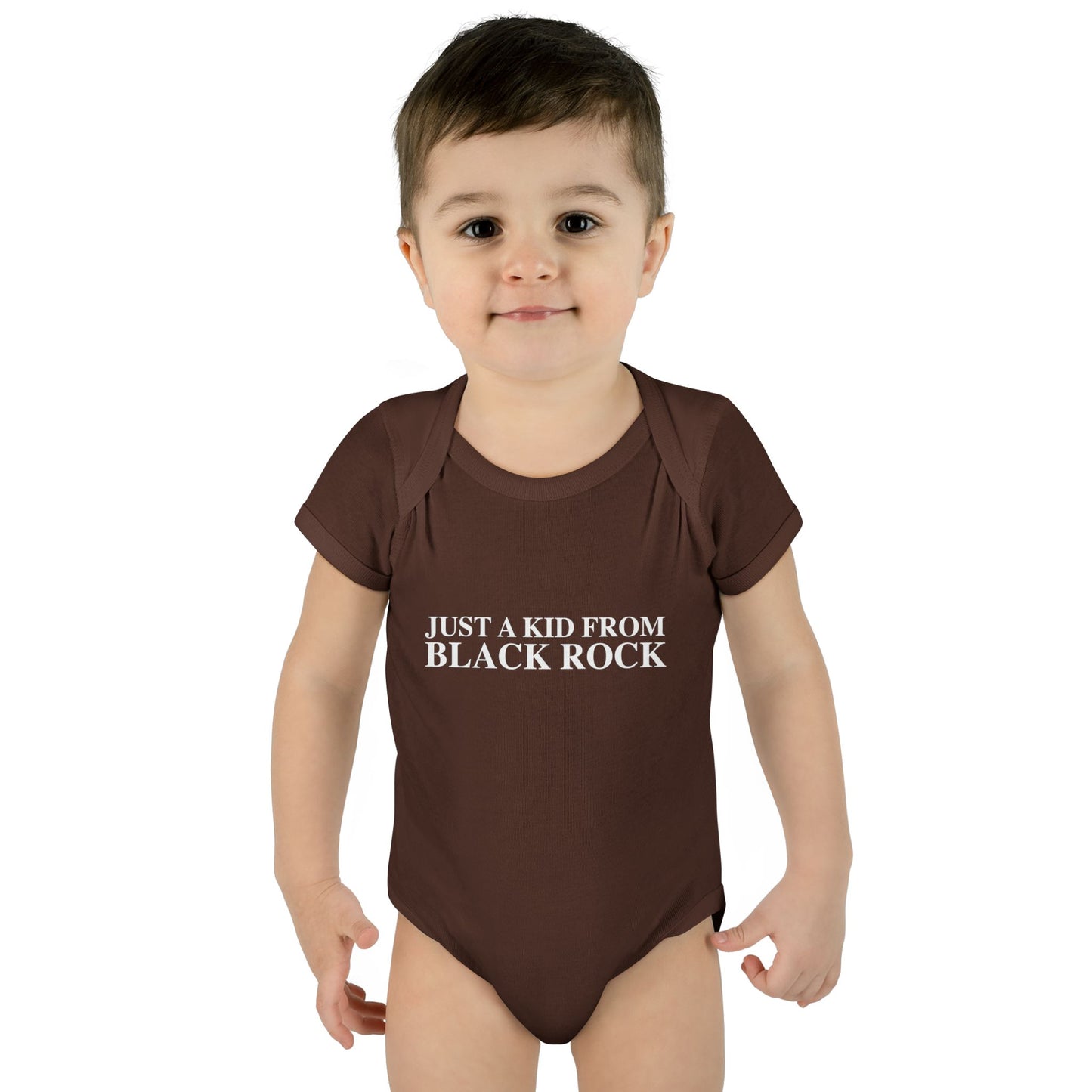 Just a kid from Black Rock Infant Baby Rib Bodysuit