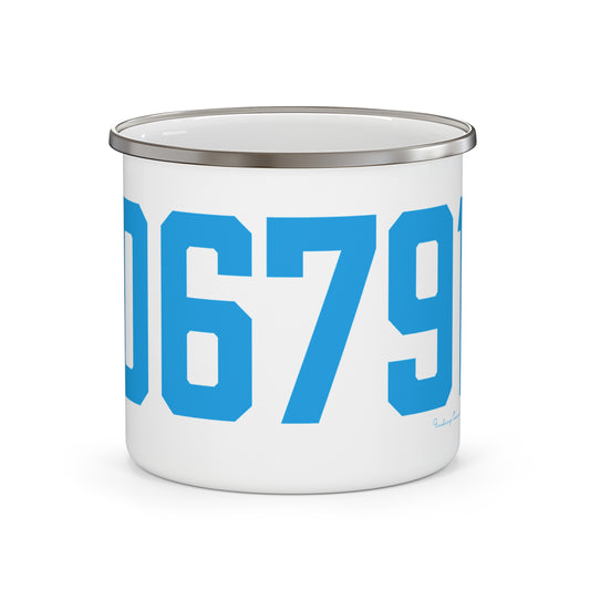 06791 Harwinton Connecticut Zip Code Enamel Camping Mug