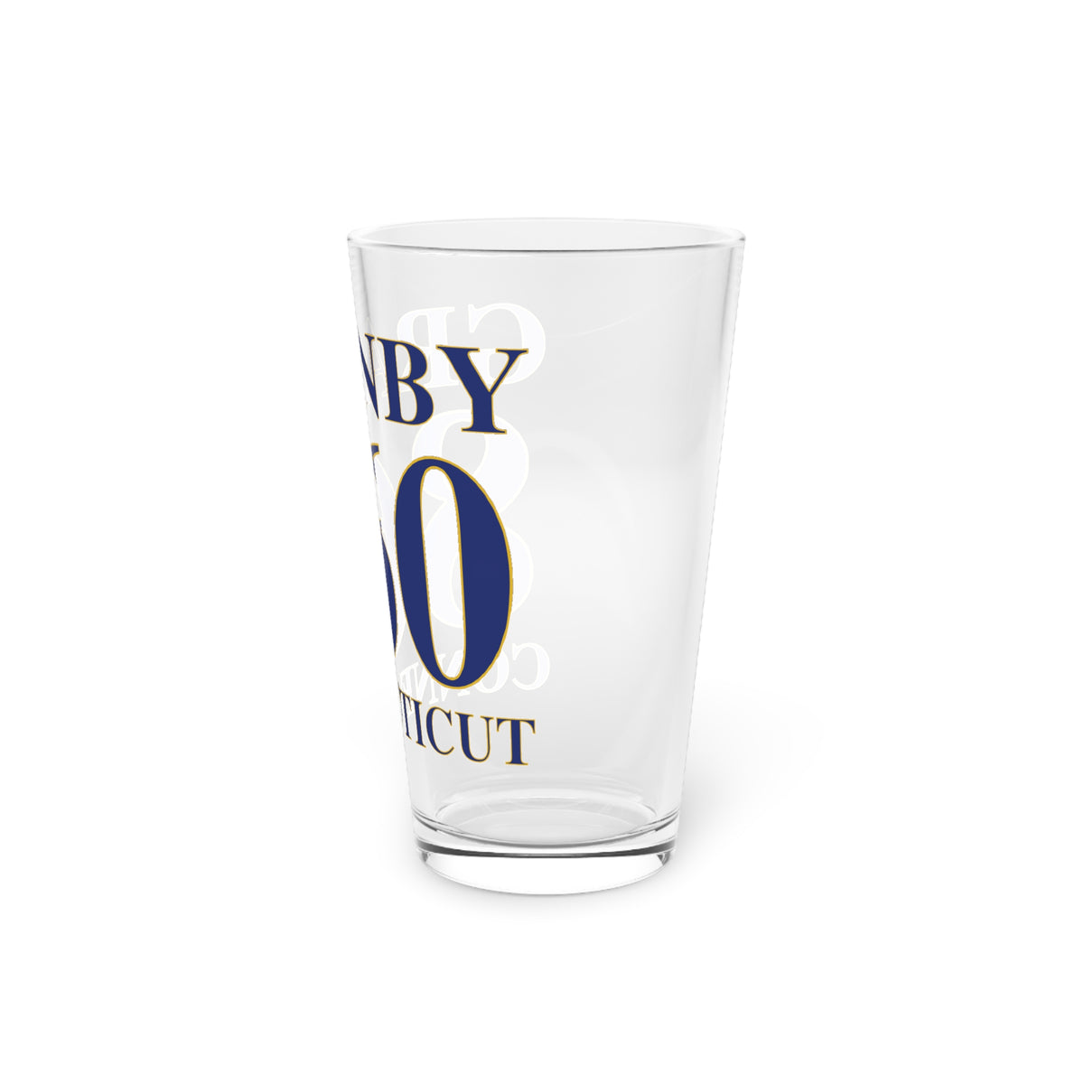 Granby 860 Connecticut Pint Glass, 16oz