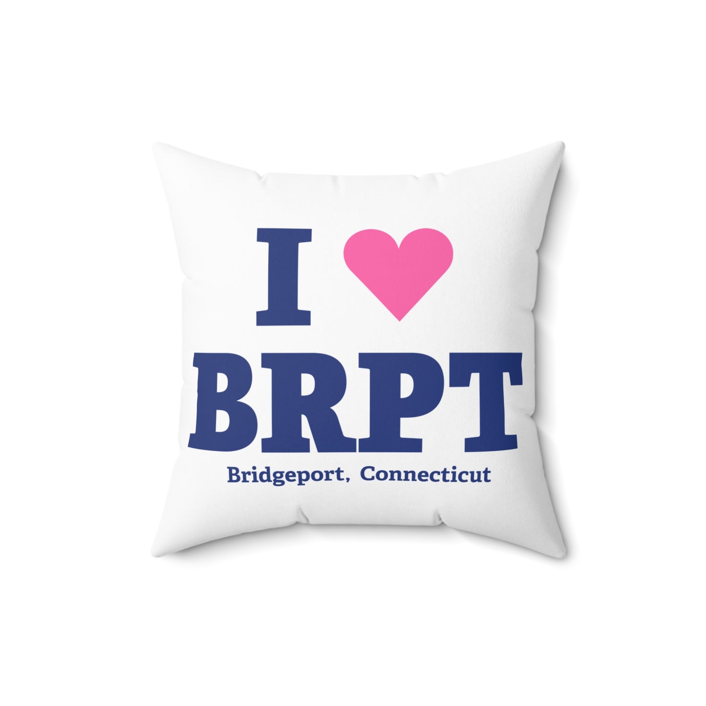 I Heart BRPT Spun Polyester Square Pillow