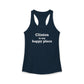 Clinton is My Happy Place Women's Ideal Racerback Tank Top