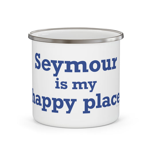 Seymour is My Happy Place Enamel Camping Mug