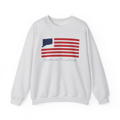 Westbrook Connecticut Flag Unisex Heavy Blend™ Crewneck Sweatshirt