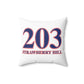 203 Strawberry Hill Red, White & Blue Spun Polyester Square Pillow