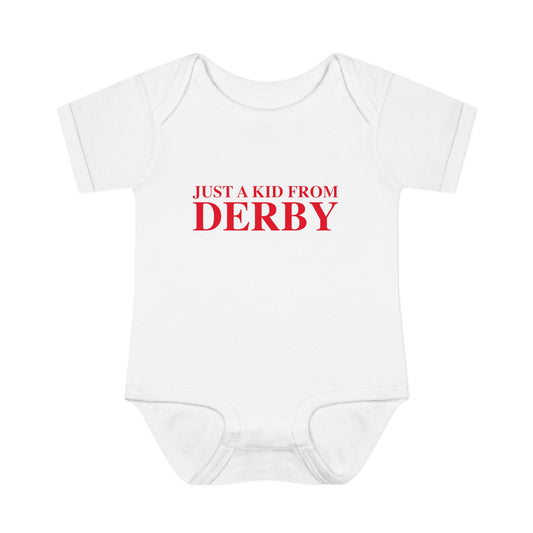 Just a kid from Derby Infant Baby Rib Bodysuit