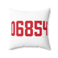 06854 Norwalk Connecticut Zip Code Spun Polyester Square Pillow