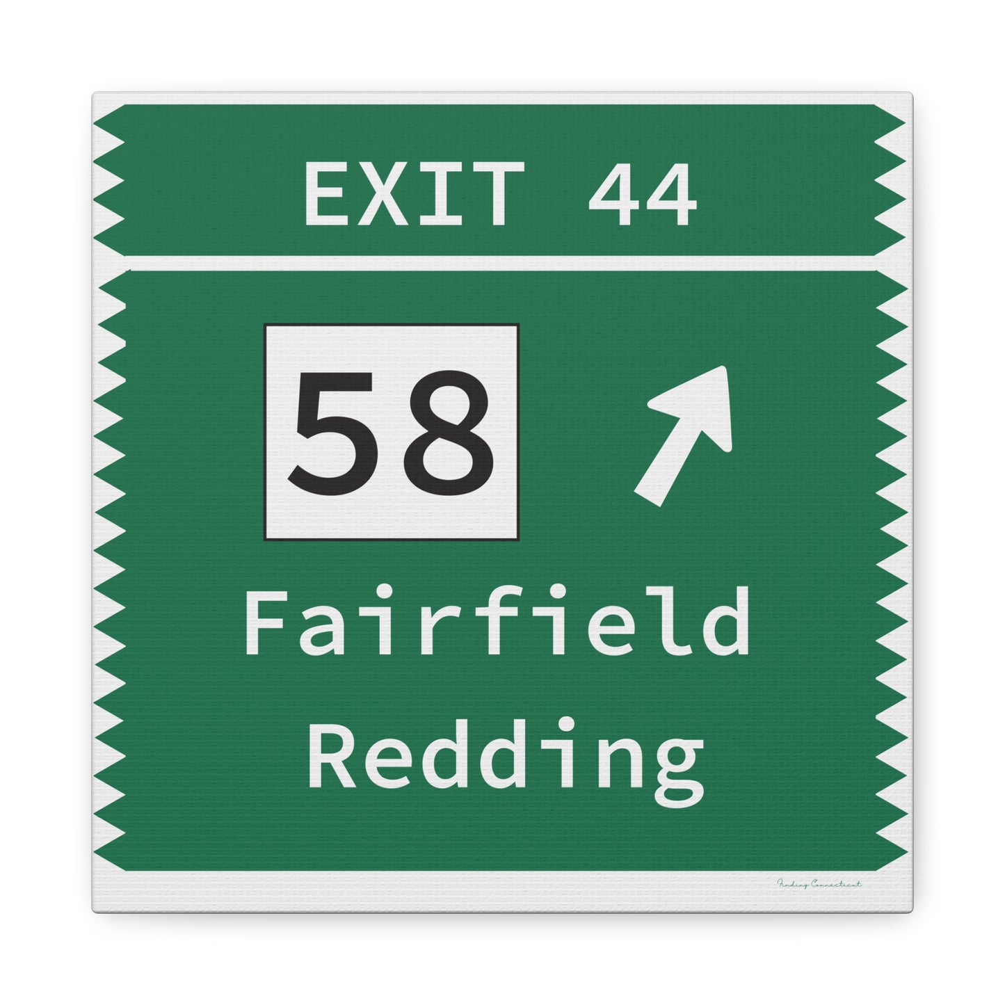 Vintage Merritt Parkway Exit 44 Sign Matte Canvas, Stretched, 1.25"