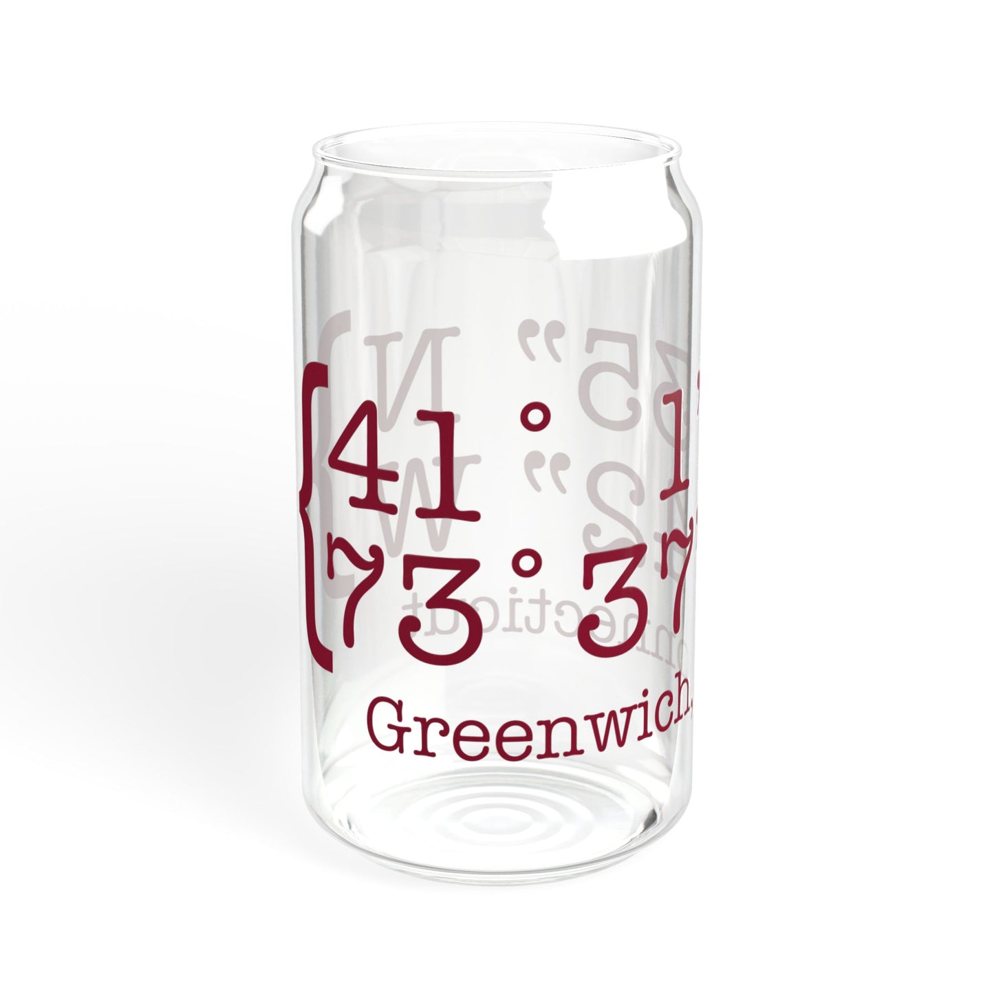 Greenwich Coordinates Sipper Glass, 16oz