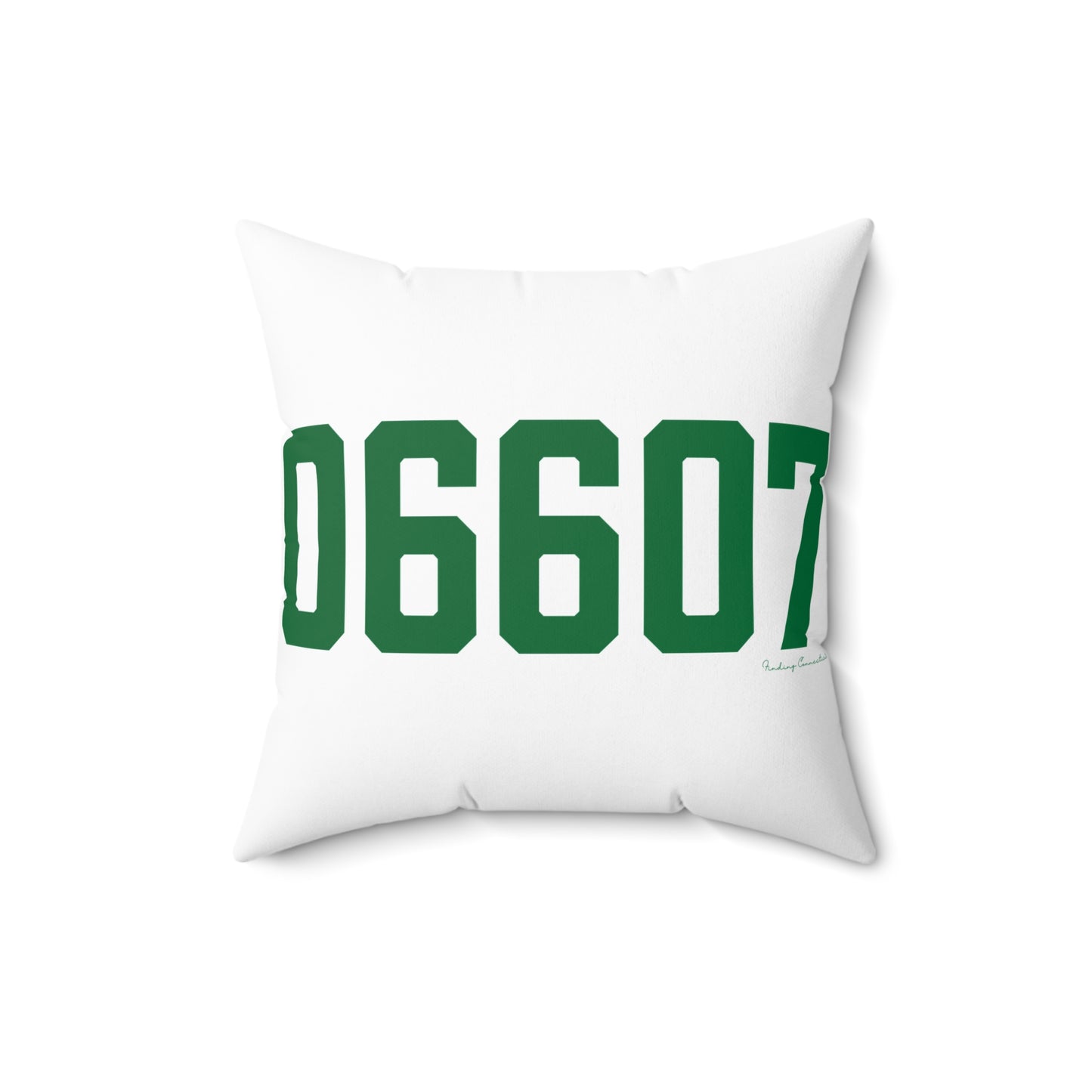 06607 Bridgeport Connecticut Zip Code Spun Polyester Square Pillow