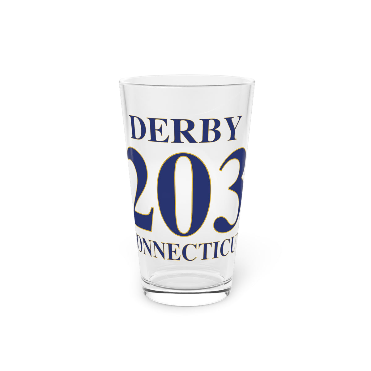 Derby 203 Connecticut Pint Glass, 16oz