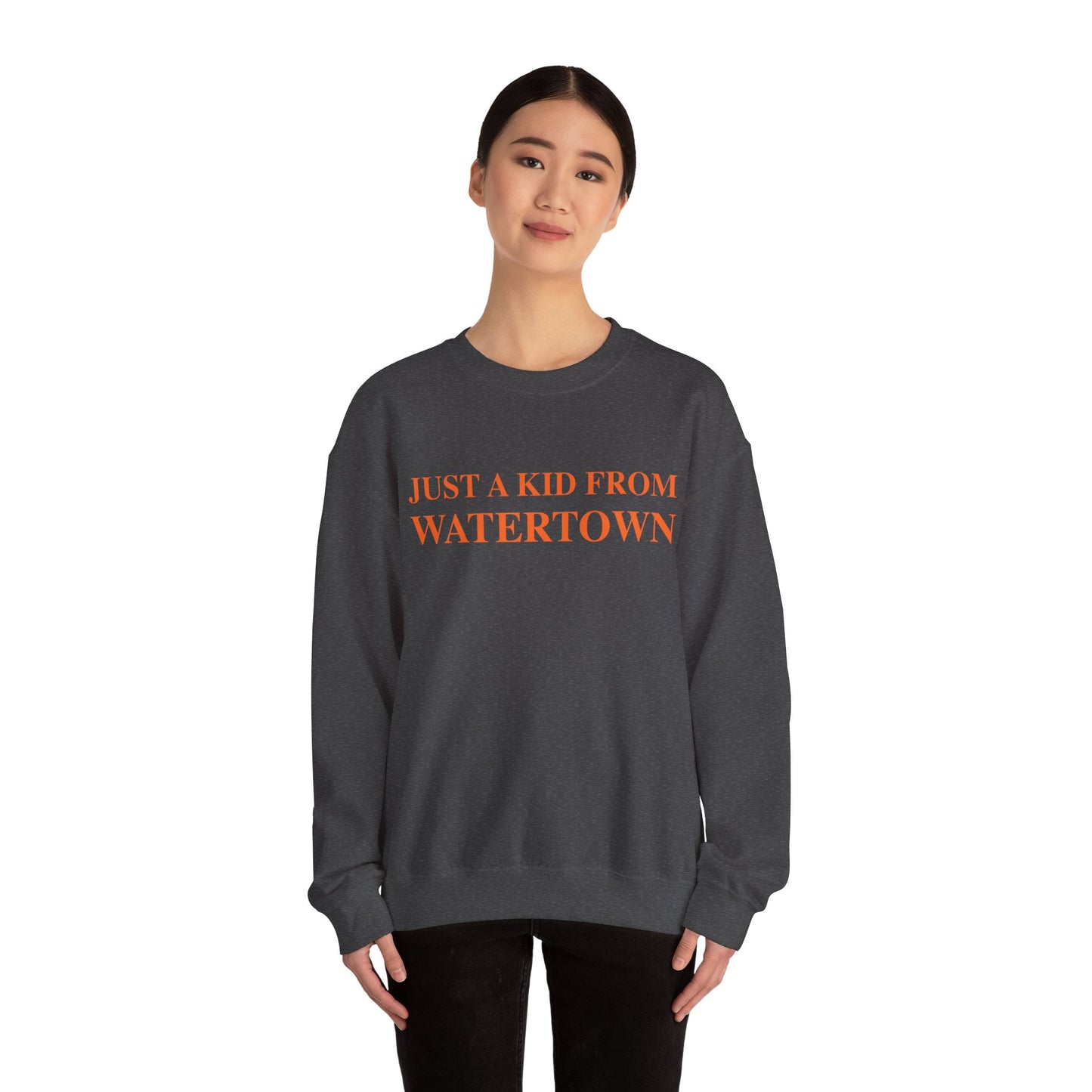 Just a kid from Watertown Unisex Heavy Blend™ Crewneck Sweatshirt