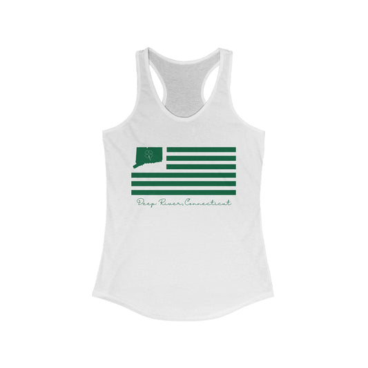 Deep River Connecticut St. Patrick’s Day Flag Women's Ideal Racerback Tank Top