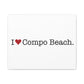 I Heart Compo Beach. Matte Canvas, Stretched, 1.25"