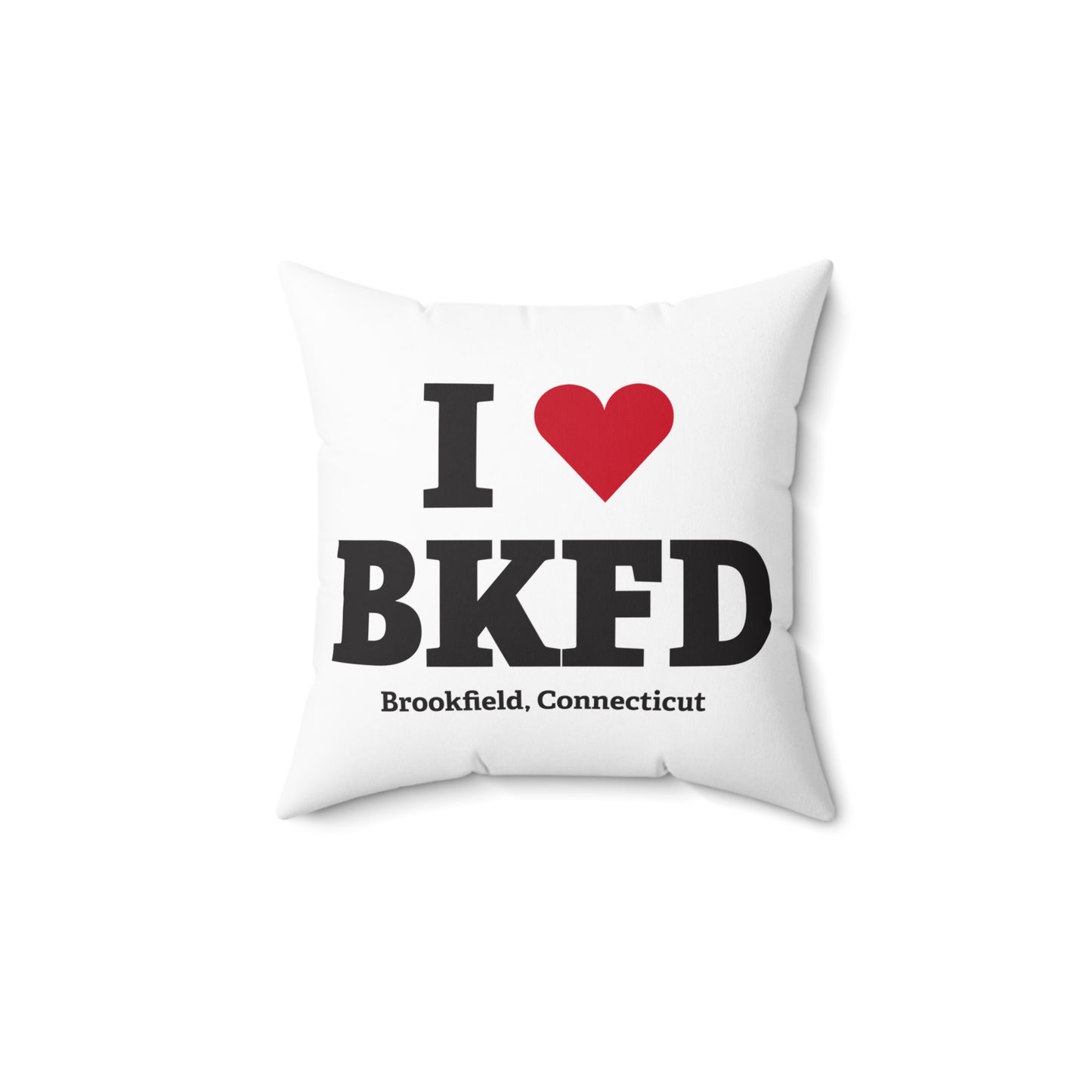 I Heart BKFD Spun Polyester Square Pillow