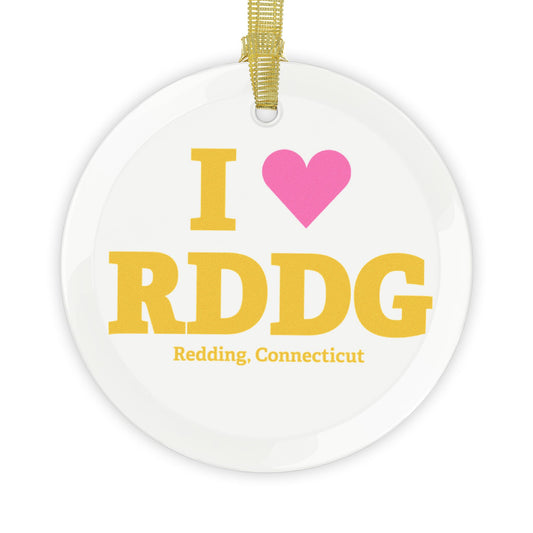 I Heart RDDG Glass Ornaments