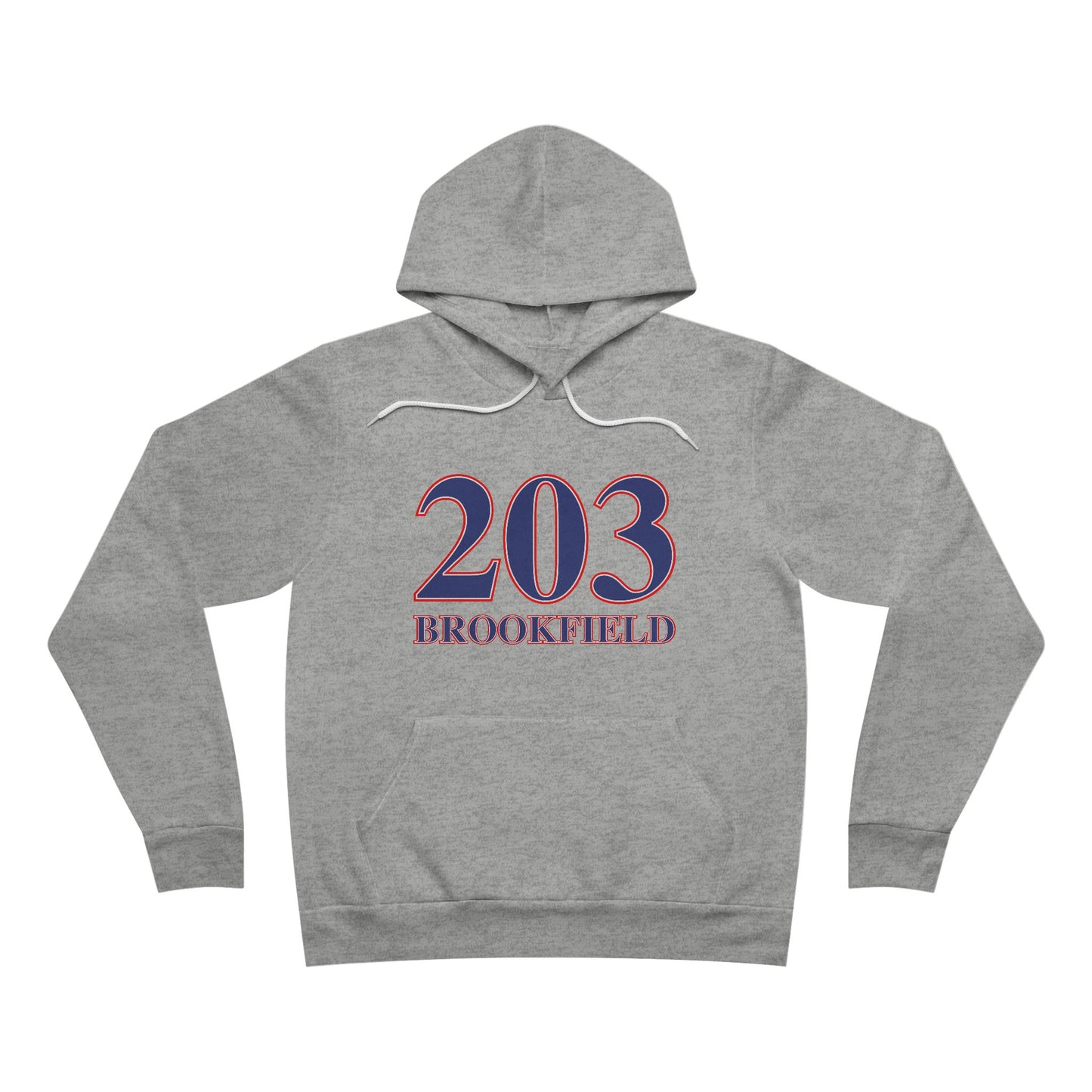 203 Brookfield Red White & Blue Unisex Sponge Fleece Pullover Hoodie