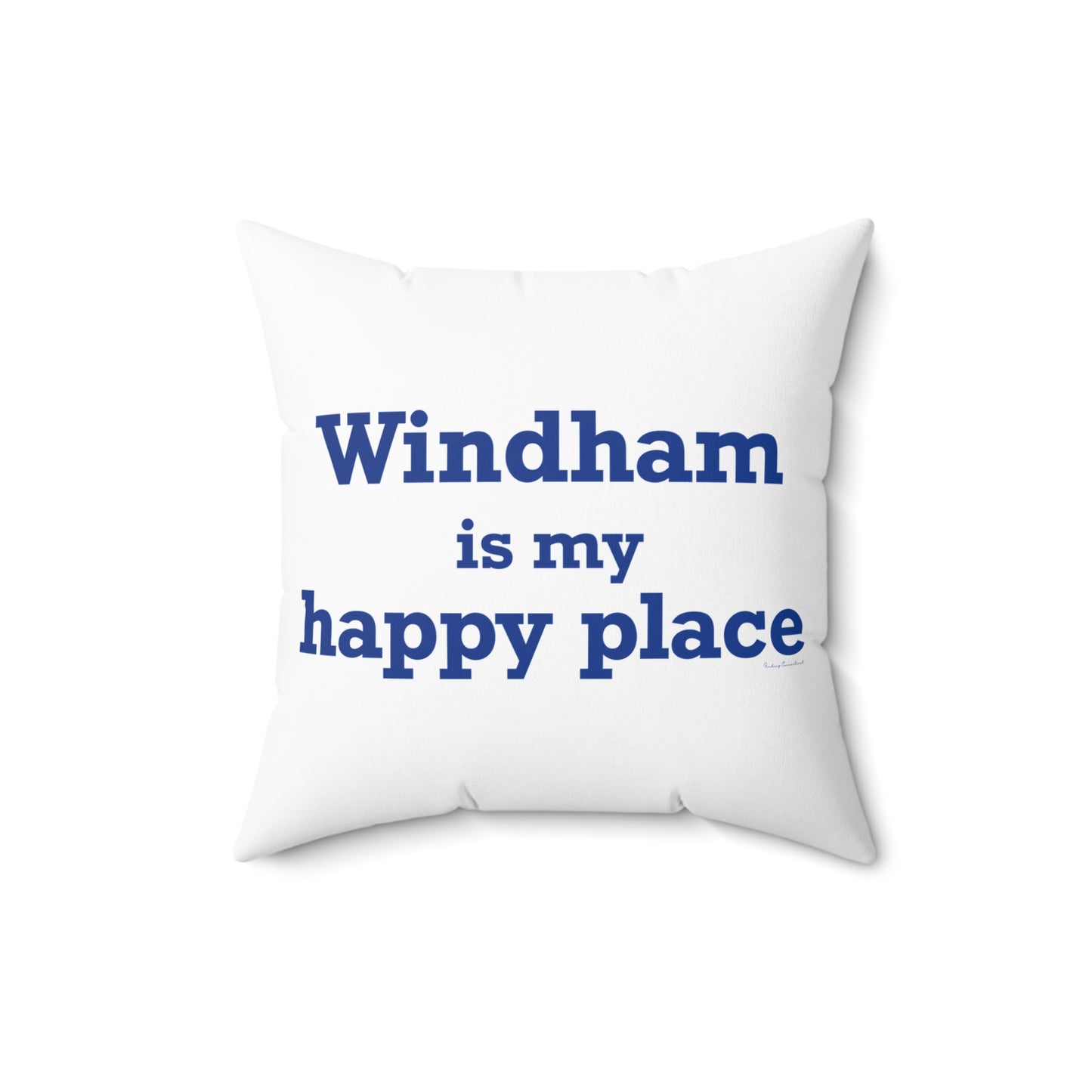 Windham is My Happy Place Spun Polyester Square Pillow