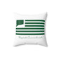 Bozrah Connecticut St. Patrick’s Day Flag Spun Polyester Square Pillow