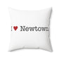 I Heart Newtown.  Spun Polyester Square Pillow