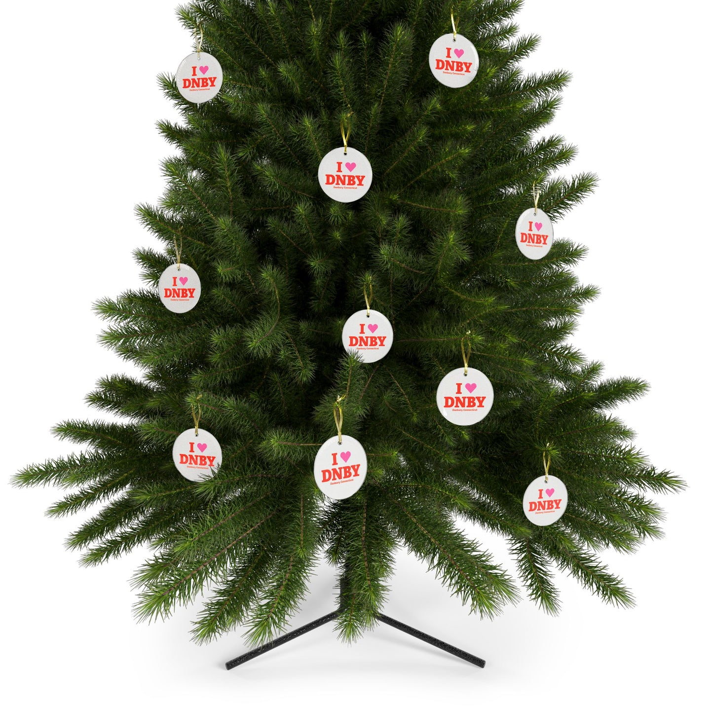 I Heart DNBY Glass Ornaments