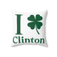 I Clover Clinton Spun Polyester Square Pillow