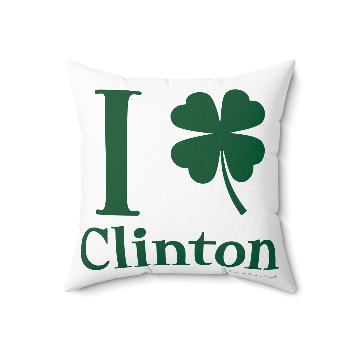 I Clover Clinton Spun Polyester Square Pillow