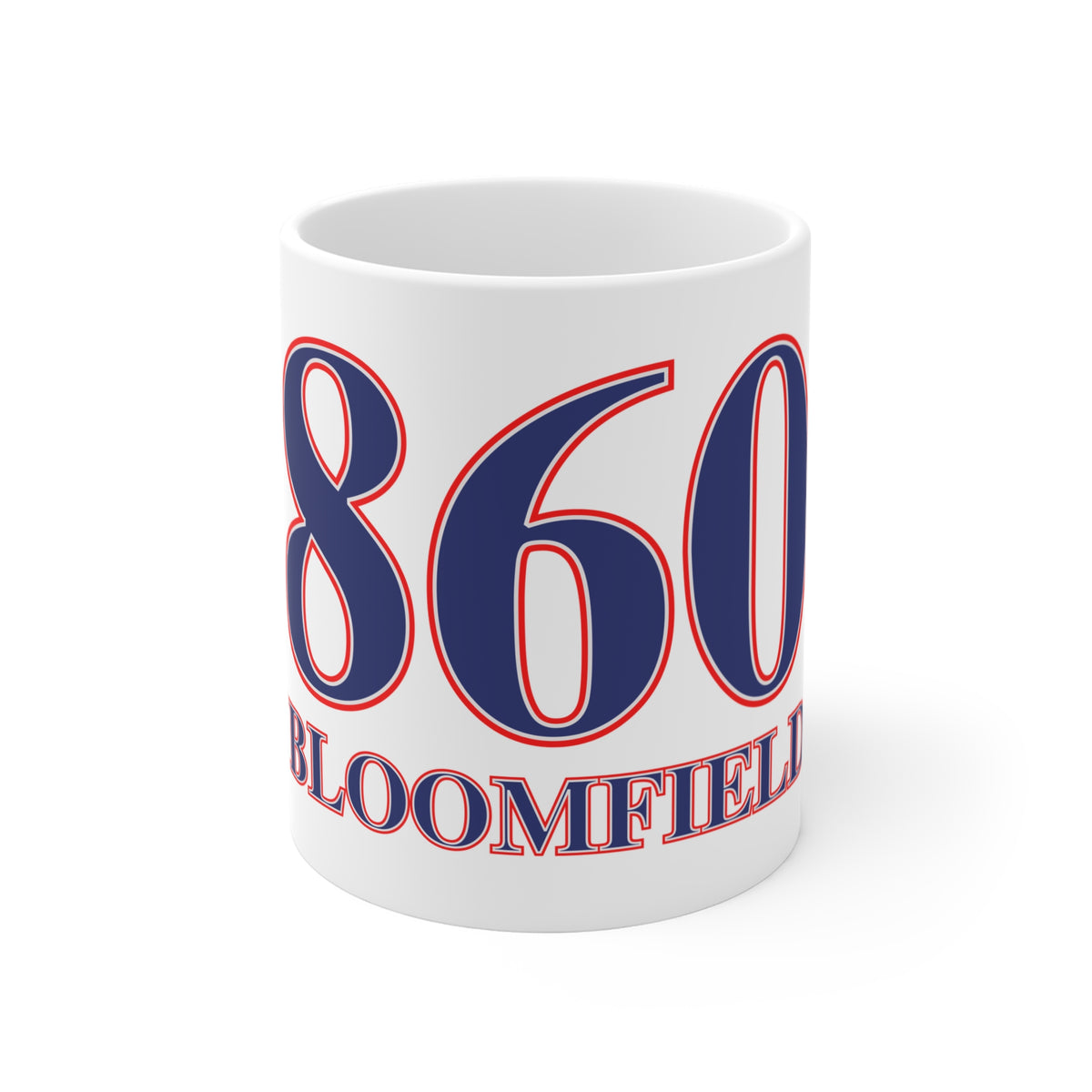 860 Bloomfield Red, White & Blue Mug 11oz
