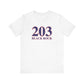 203 Black Rock Red White & Blue Unisex Jersey Short Sleeve T-Shirt