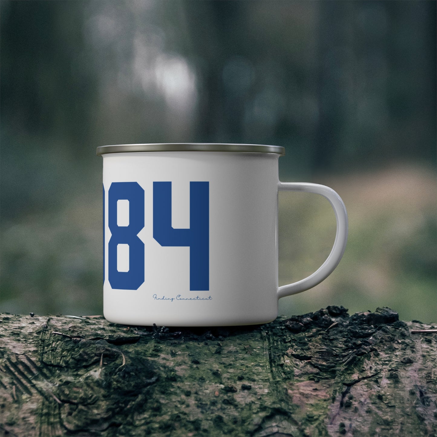 06084 Tolland Connecticut Zip Code Enamel Camping Mug