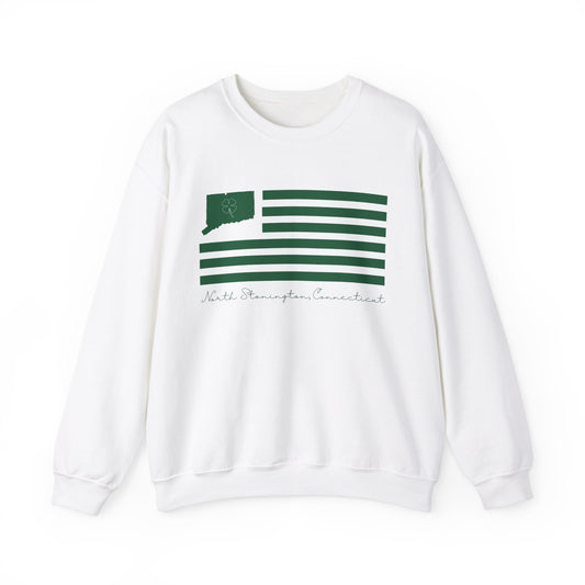 North Stonington Connecticut St. Patrick’s Day Flag Unisex Heavy Blend™ Crewneck Sweatshirt