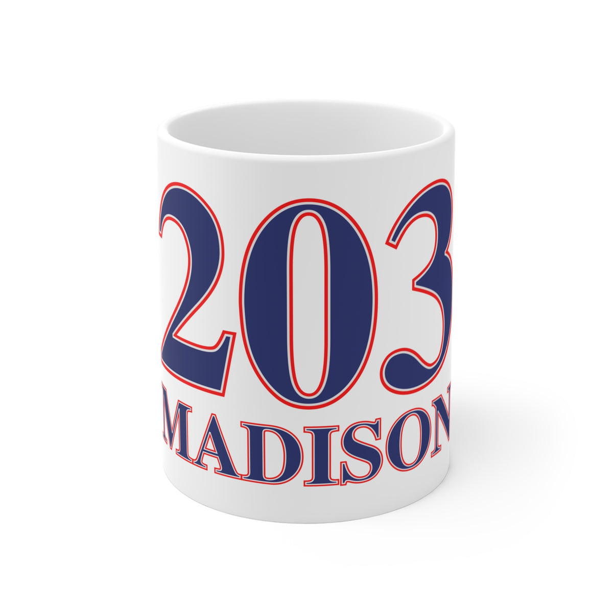 Madison Red, White & Blue Flag Mug 11oz