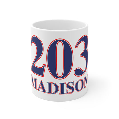 Madison Red, White & Blue Flag Mug 11oz