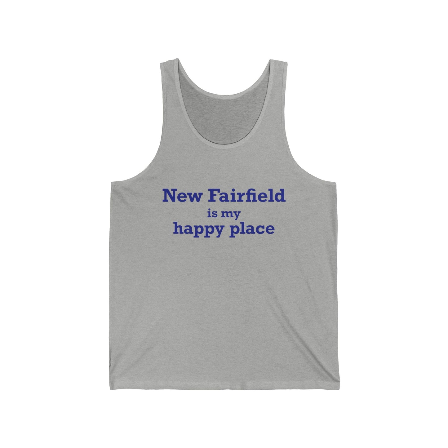 New Fairfield Is My Happy Place Unisex Jersey Tank Top
