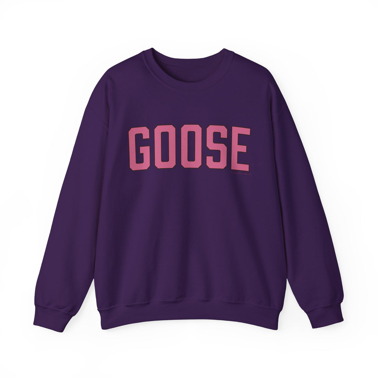 Goose Zip Code  Pink & Black Unisex Heavy Blend™ Crewneck Sweatshirt