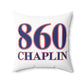 860 Chaplin Red, White & Blue Spun Polyester Square Pillow