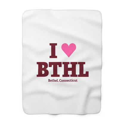 I Heart BTHL Sherpa Fleece Blanket