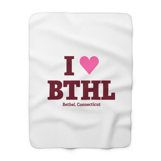 I Heart BTHL Sherpa Fleece Blanket