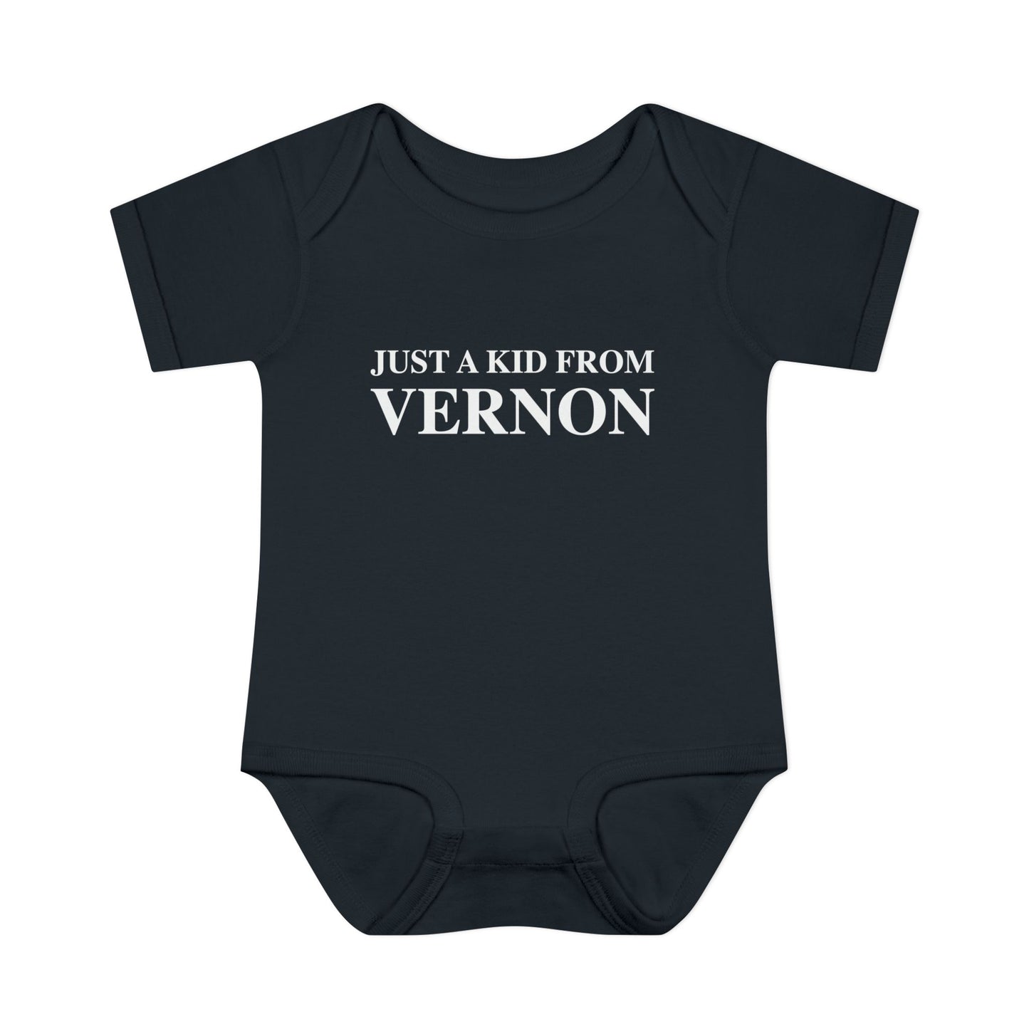Just a kid from Vernon Infant Baby Rib Bodysuit