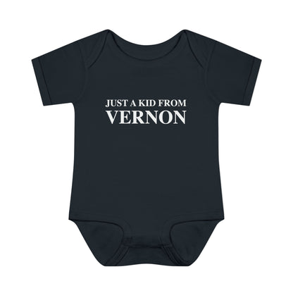 Just a kid from Vernon Infant Baby Rib Bodysuit