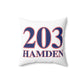 203 Hamden Red White & Blue Spun Polyester Square Pillow