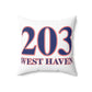 203 West Haven Red White & Blue Spun Polyester Square Pillow