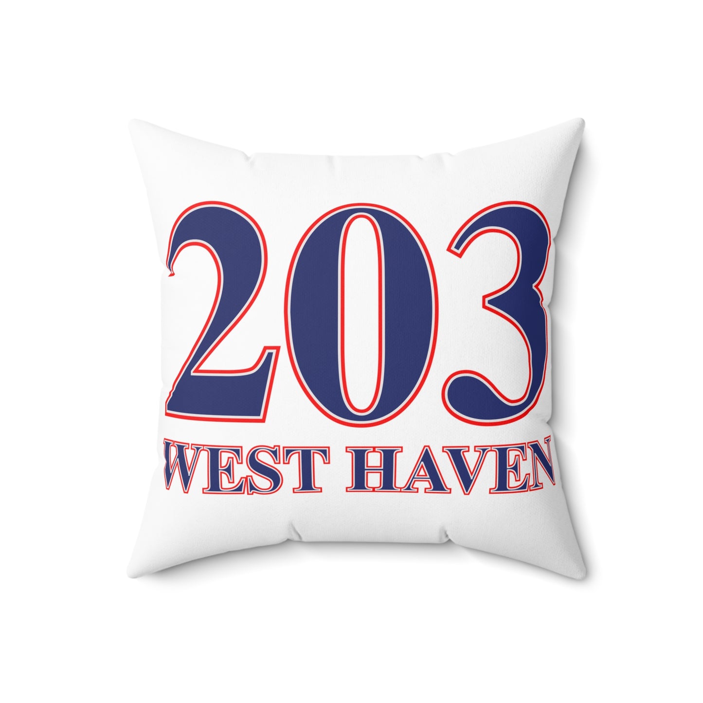 203 West Haven Red White & Blue Spun Polyester Square Pillow