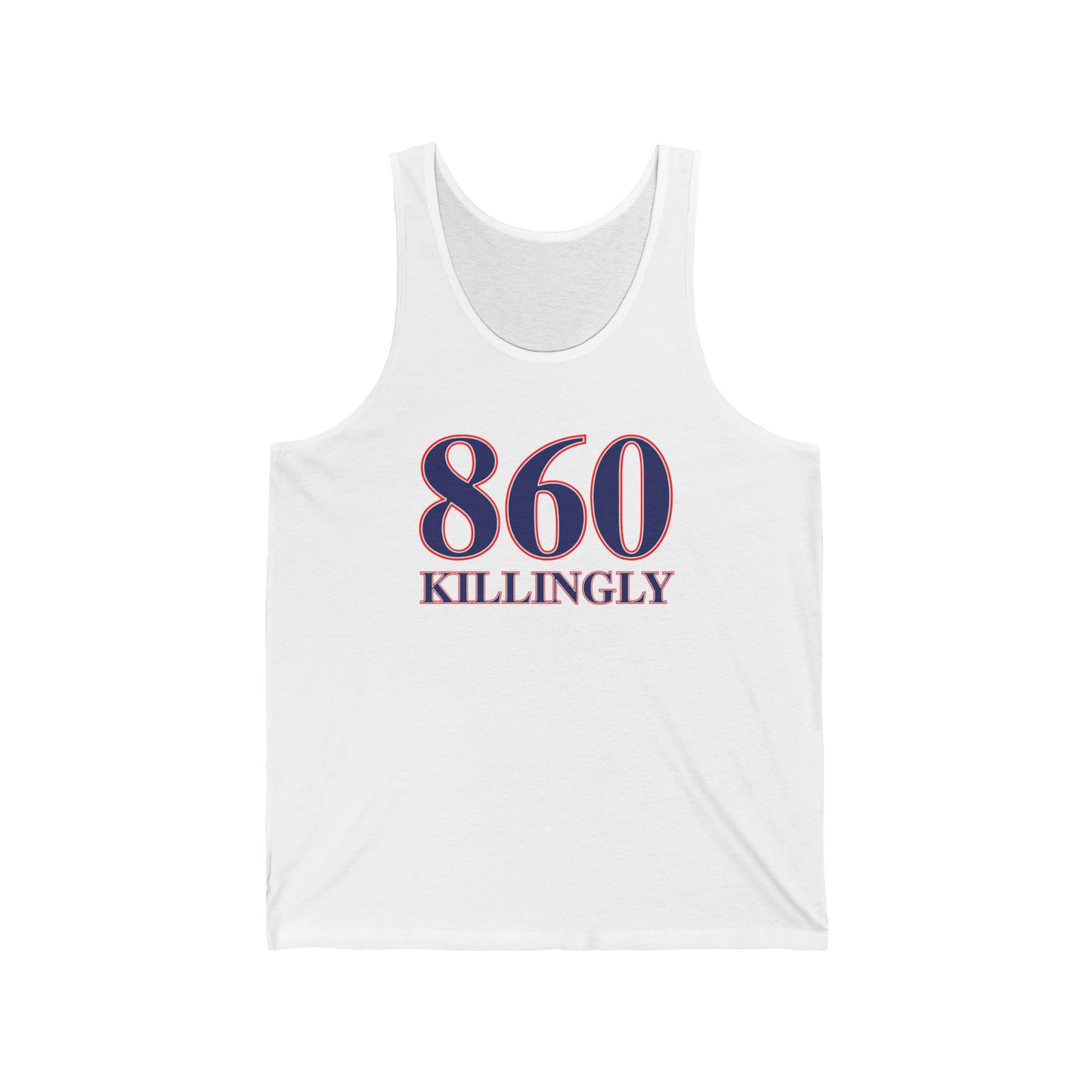 860 Killingly Red White & Blue Unisex Jersey Tank Top