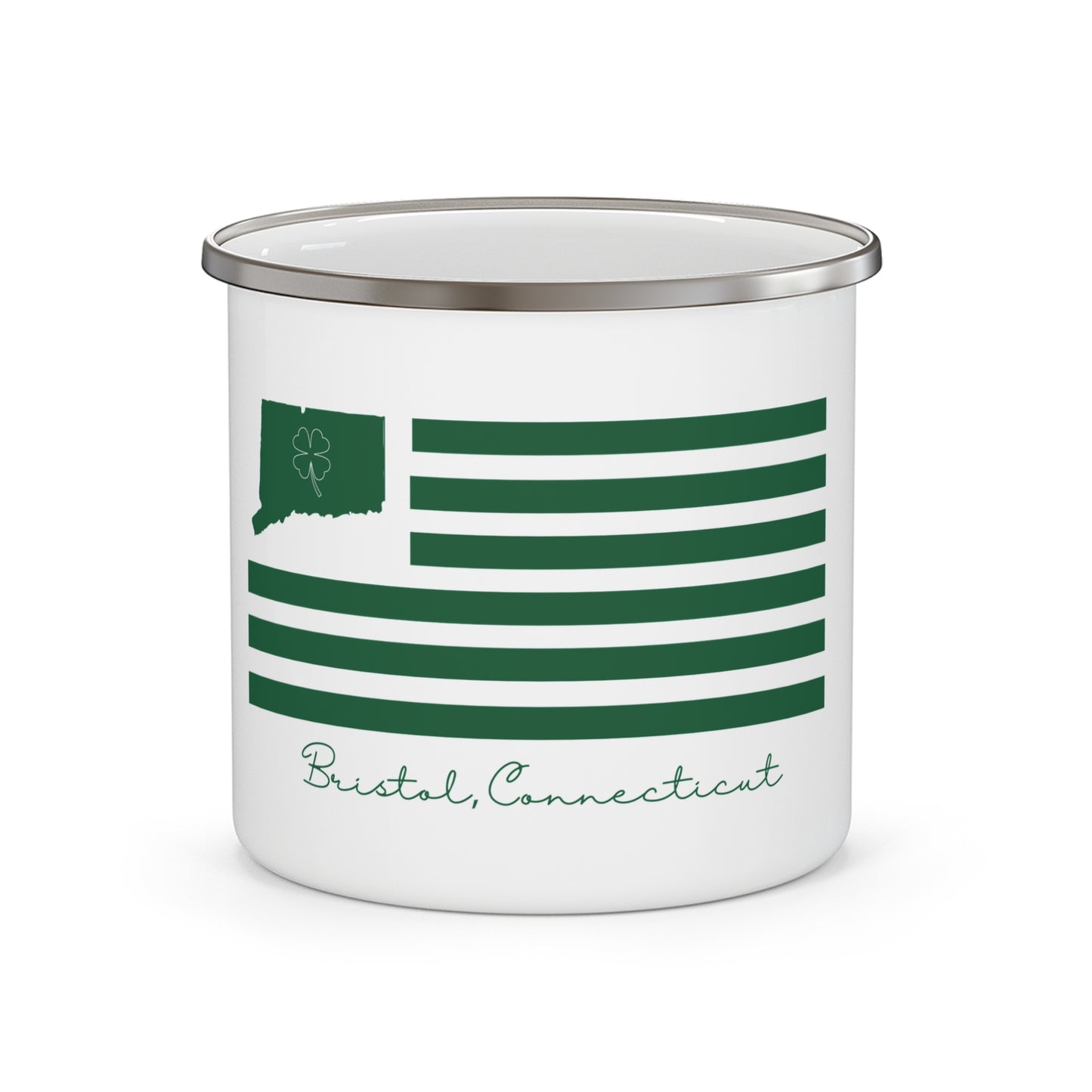 Bristol Connecticut St. Patrick’s Day Flag Enamel Camping Mug