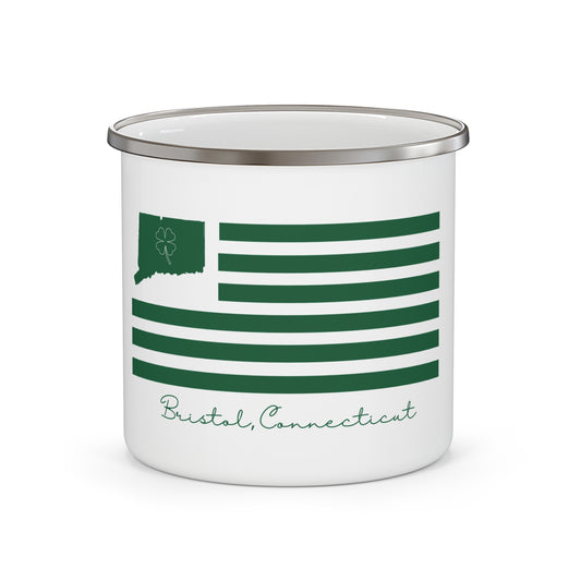 Bristol Connecticut St. Patrick’s Day Flag Enamel Camping Mug