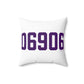 06906 Stamford Connecticut Zip Code Spun Polyester Square Pillow