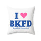 I Heart BKFD Spun Polyester Square Pillow