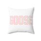 Goose Zip Code Peach & Pink Spun Polyester Square Pillow